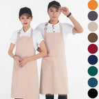 Polyester-Cotton Canvas Reinforced-Stitch Multi-Pocket Boutique Apron