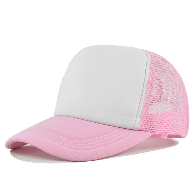 Custom Curved Brim 5 Panel Foam Trucker Cap | 100% Polyester Breathable Unisex Hat | Bulk OEM Wholesale