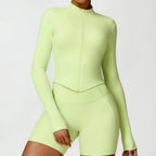 Nylon Spandex Blend Seamless Knit Workout Set