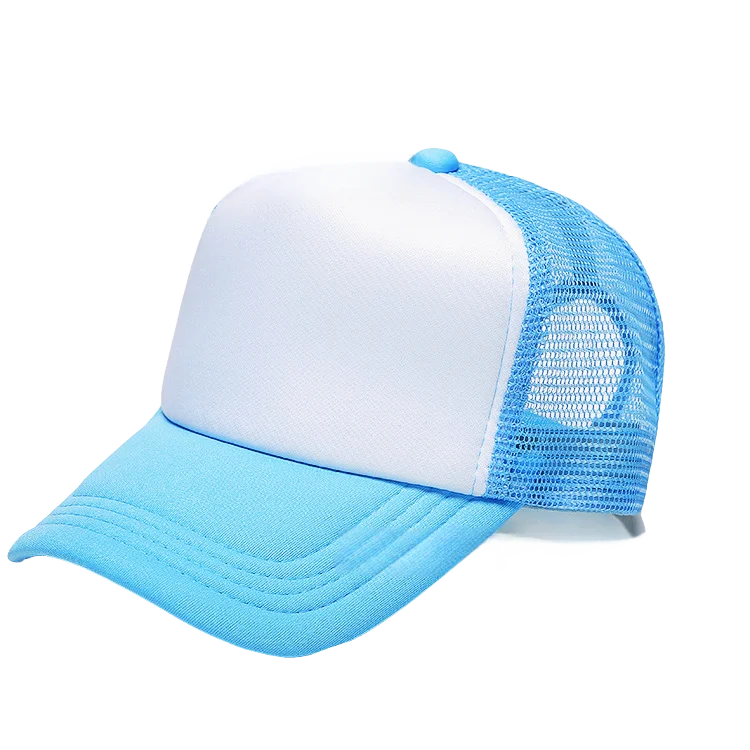 100 Polyester Oxford Five Panel Sublimation Blank Foam Trucker Hat | Wholesale Plain Mesh Caps