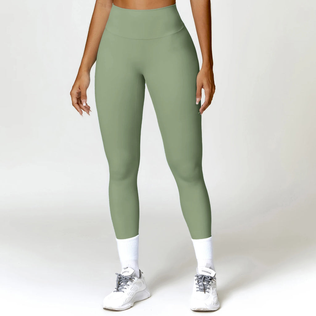 Nylon Spandex Seamless Knitted Scrunch Leggings Sports Outfit