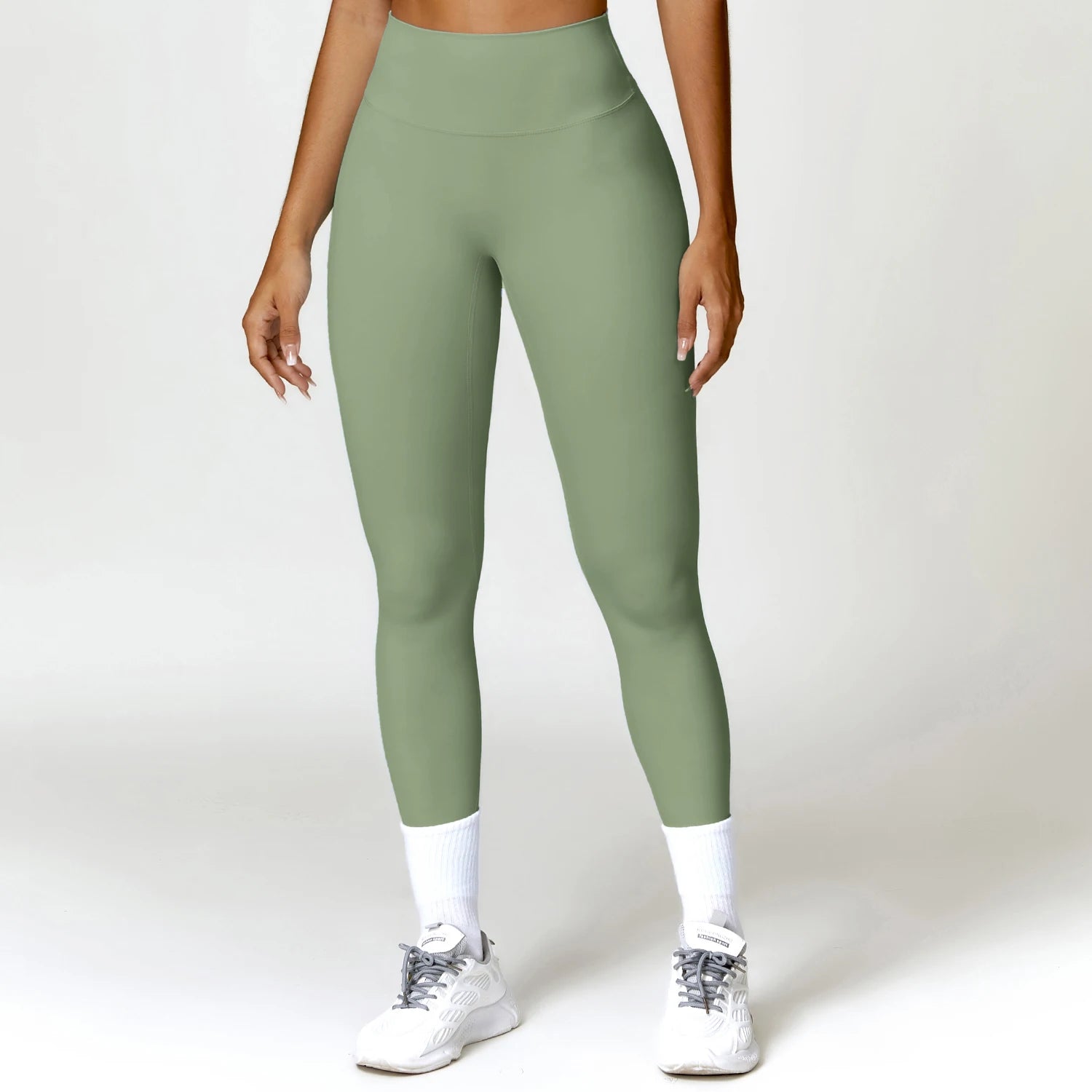 Nylon Spandex Seamless Knitted Scrunch Leggings Sports Outfit