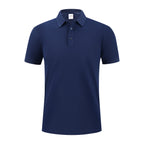 Customization Embroidery Logo 215Grams Knitted Polyester Embroidery Men Polo Shirt Work Uniform Clothes