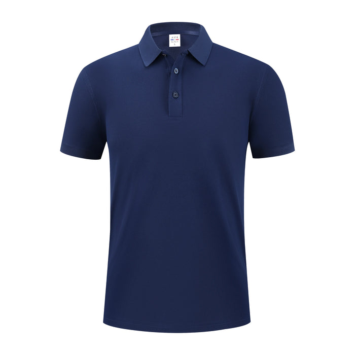 Customization Embroidery Logo 215Grams Knitted Polyester Embroidery Men Polo Shirt Work Uniform Clothes