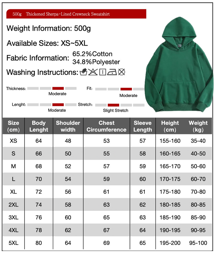500g Cotton Polyester Blend Heat Transfer Top Custom Hoodie Creation