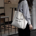 Recycled Cotton Plain Woven Foldable Tote Bag