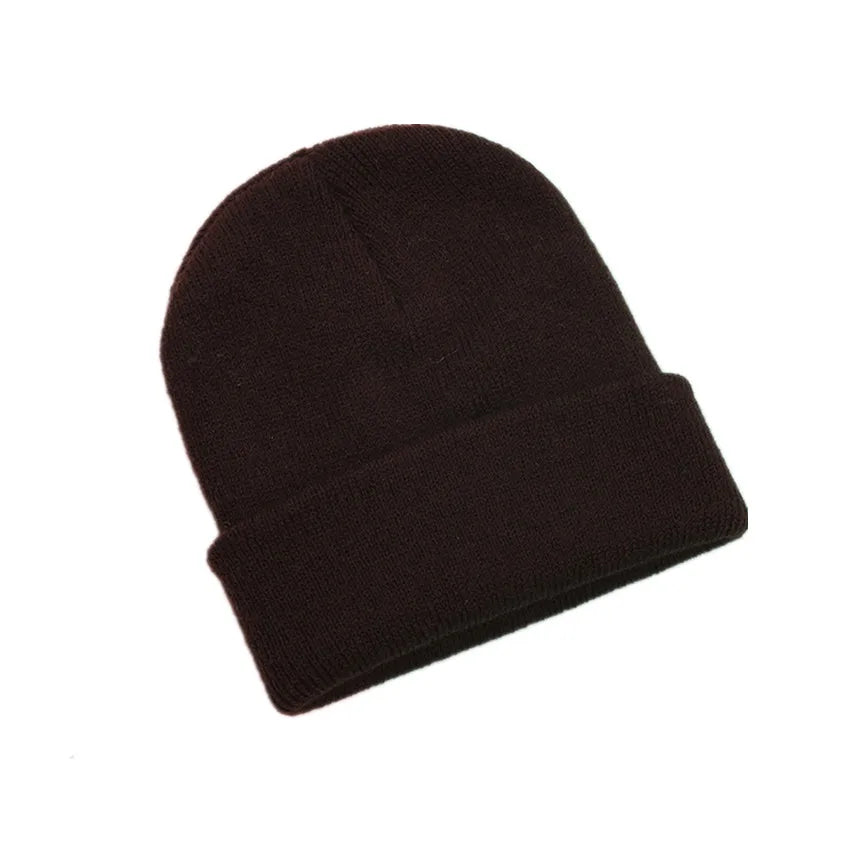 100% Acrylic Jacquard Fabric Custom Logo Striped Winter Ski Traveling Beanie Hats
