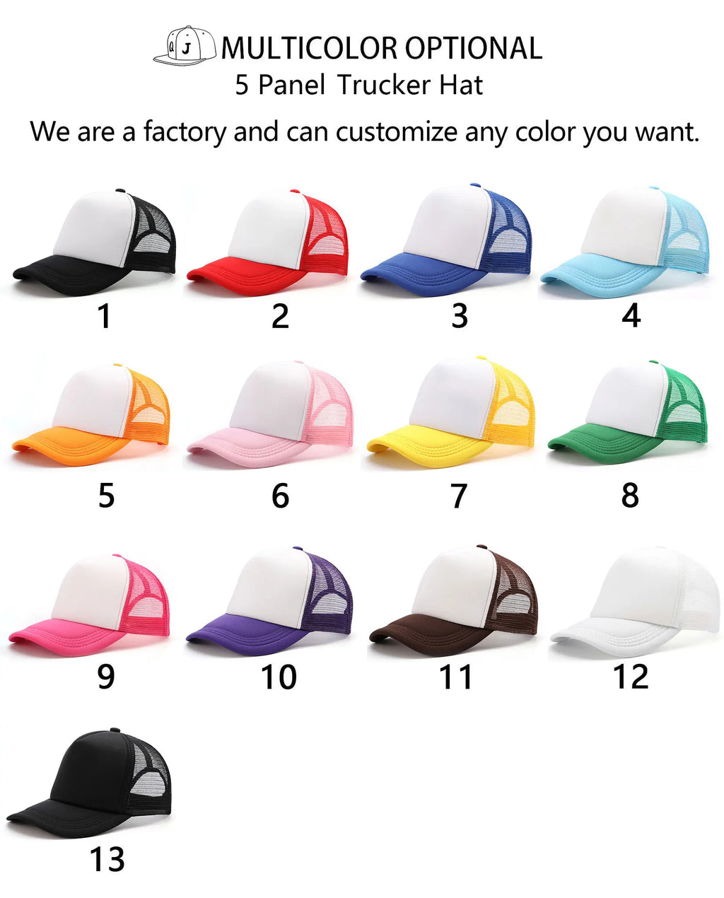 100% Polyester Mesh 3D Embroidery Sports Cap | OEM Custom Trucker Hat with Logo