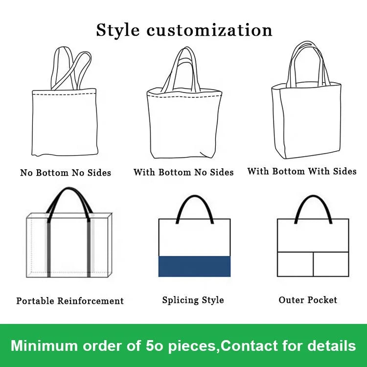 Heavyweight Cotton Canvas Reinforced Stitching Tote Bag