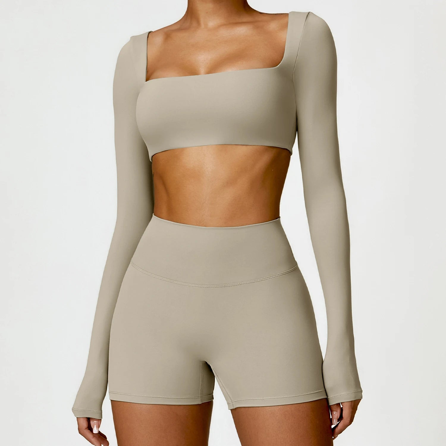 Nylon Spandex Seamless Knitted Scrunch Leggings Sports Outfit
