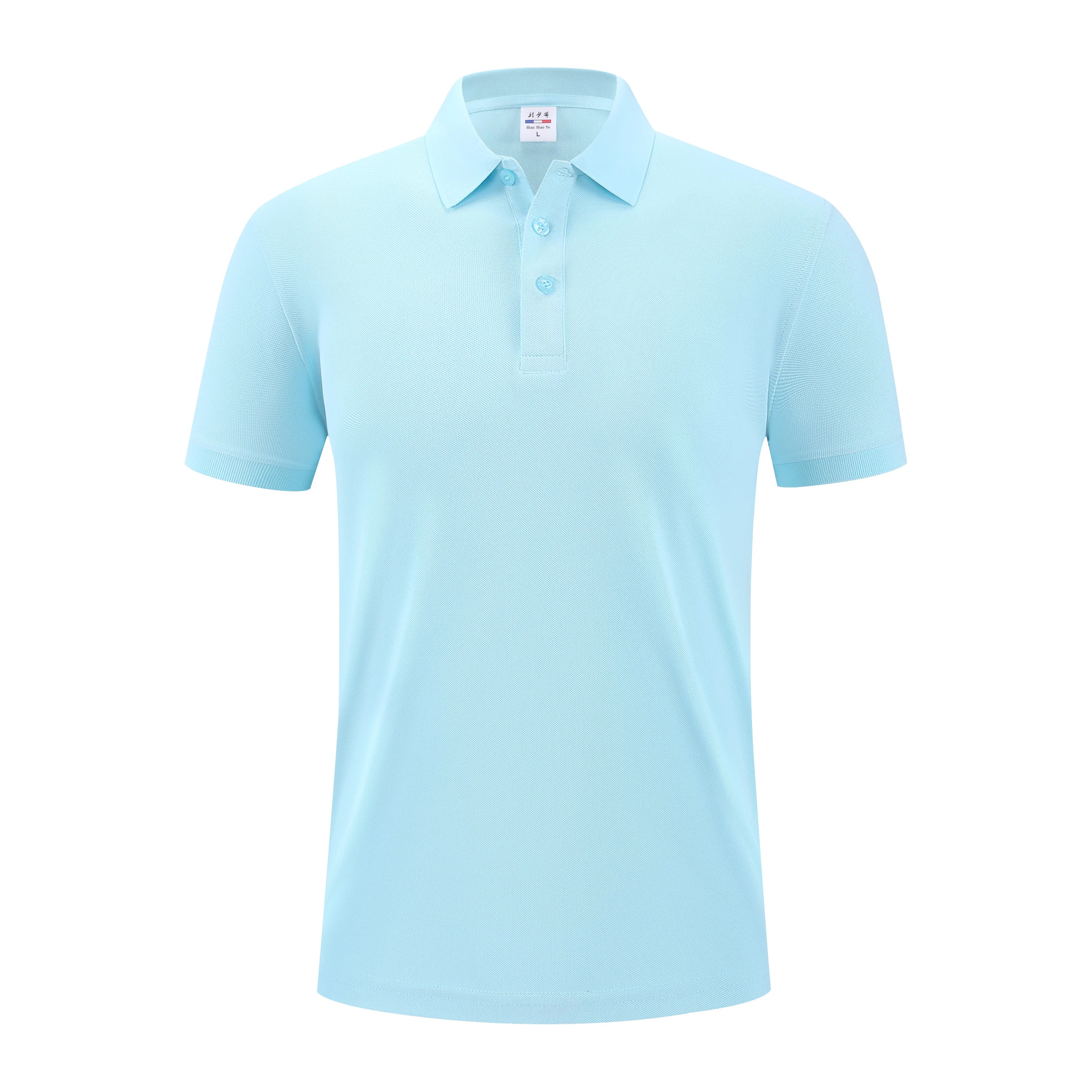 Customization Embroidery Logo 215Grams Knitted Polyester Embroidery Men Polo Shirt Work Uniform Clothes