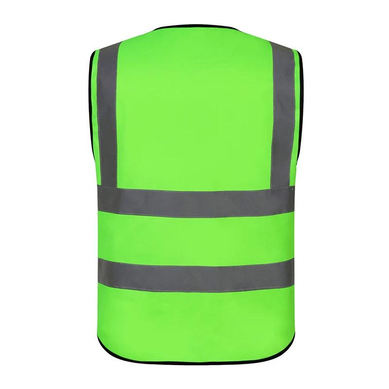 100% Polyester Mesh High Visibility LED Reflective Safety Vest with Utility Pockets