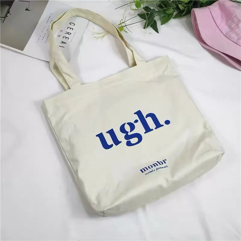Cotton Canvas Plain Weave Utility Tote Bag