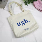 Cotton Canvas Plain Weave Utility Tote Bag