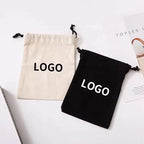 Organic Canvas Silk-Screened Jewelry Pouch
