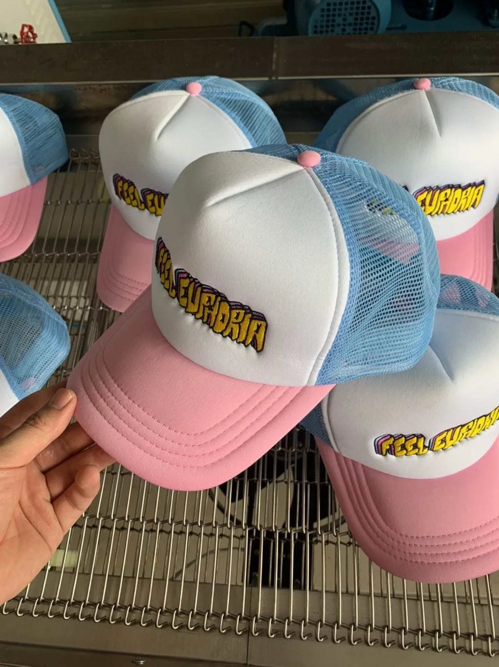 100% Polyester Mesh 3D Embroidery Sports Cap | OEM Custom Trucker Hat with Logo