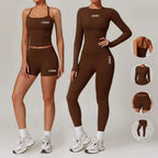 Nylon Spandex Interlock Knit Long Sleeve Workout Top