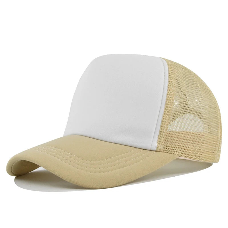 Custom Curved Brim 5 Panel Foam Trucker Cap | 100% Polyester Breathable Unisex Hat | Bulk OEM Wholesale