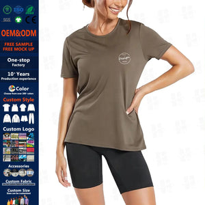 50/50 Blend 110-300GSM Puff Finish Short Sleeve Tshirts Custom Fitness Tops
