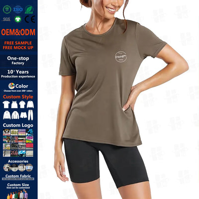 50/50 Blend 110-300GSM Puff Finish Short Sleeve Tshirts Custom Fitness Tops