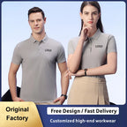 Premium Quality Custom Logo Polo Collar Shirt Nylon Spandex Plain Custom Polo Shirts for Men