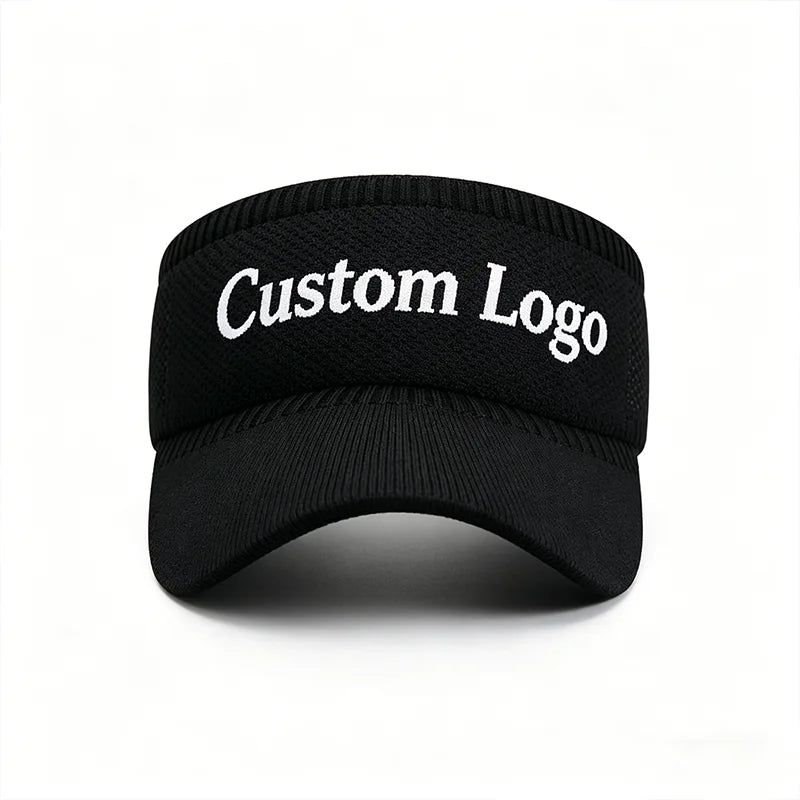 Cotton Mesh Sun Visor Hat with Wind Bug Deflectors Custom Logo Wholesale
