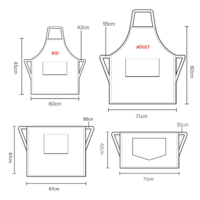 Waterproof Polyurethane-Coated Heavy Polyester Industrial Utility Apron