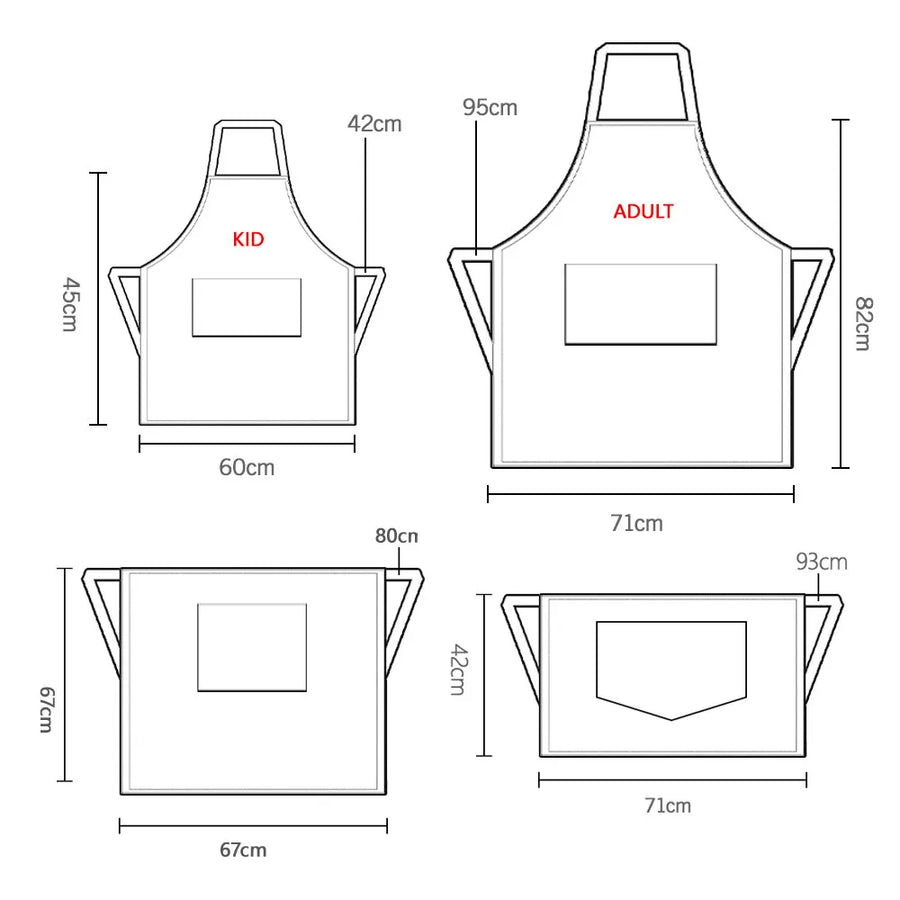 Waterproof Polyurethane-Coated Heavy Polyester Industrial Utility Apron