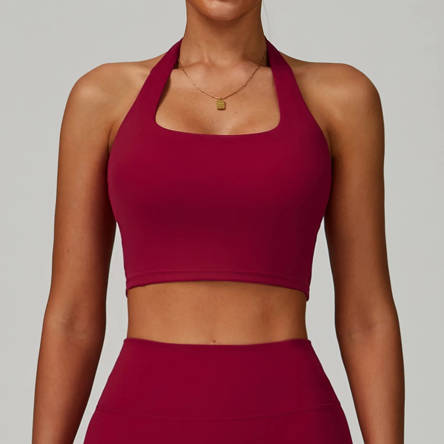 Nylon-Spandex Interlock Flatlock-Stitched 4-Piece Sports Gym Set