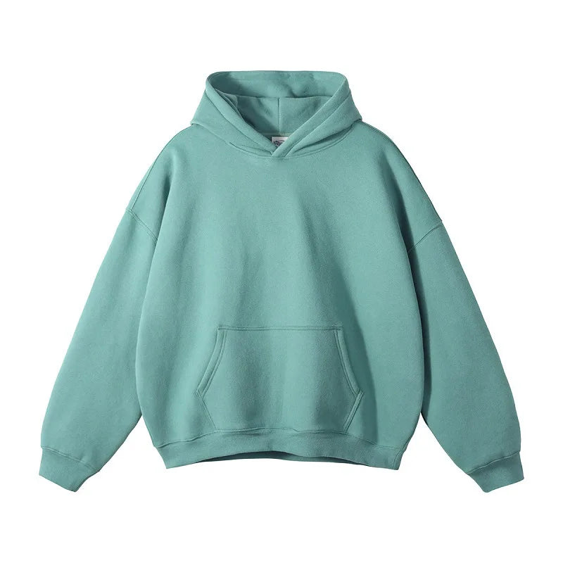 Heavyweight 350gsm Cotton Polyester Pullover Sweatshirt High Fit Blank Blanks