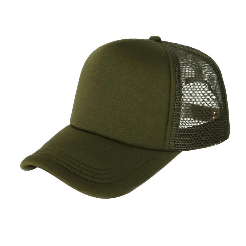 100 Polyester Oxford Five Panel Sublimation Blank Foam Trucker Hat | Wholesale Plain Mesh Caps