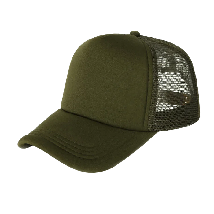 100 Polyester Oxford Five Panel Sublimation Blank Foam Trucker Hat | Wholesale Plain Mesh Caps