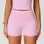 Custom Logo Seamless High Waisted Women Yoga Shorts Activewear