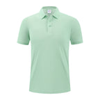 Customization Embroidery Logo 215Grams Knitted Polyester Embroidery Men Polo Shirt Work Uniform Clothes