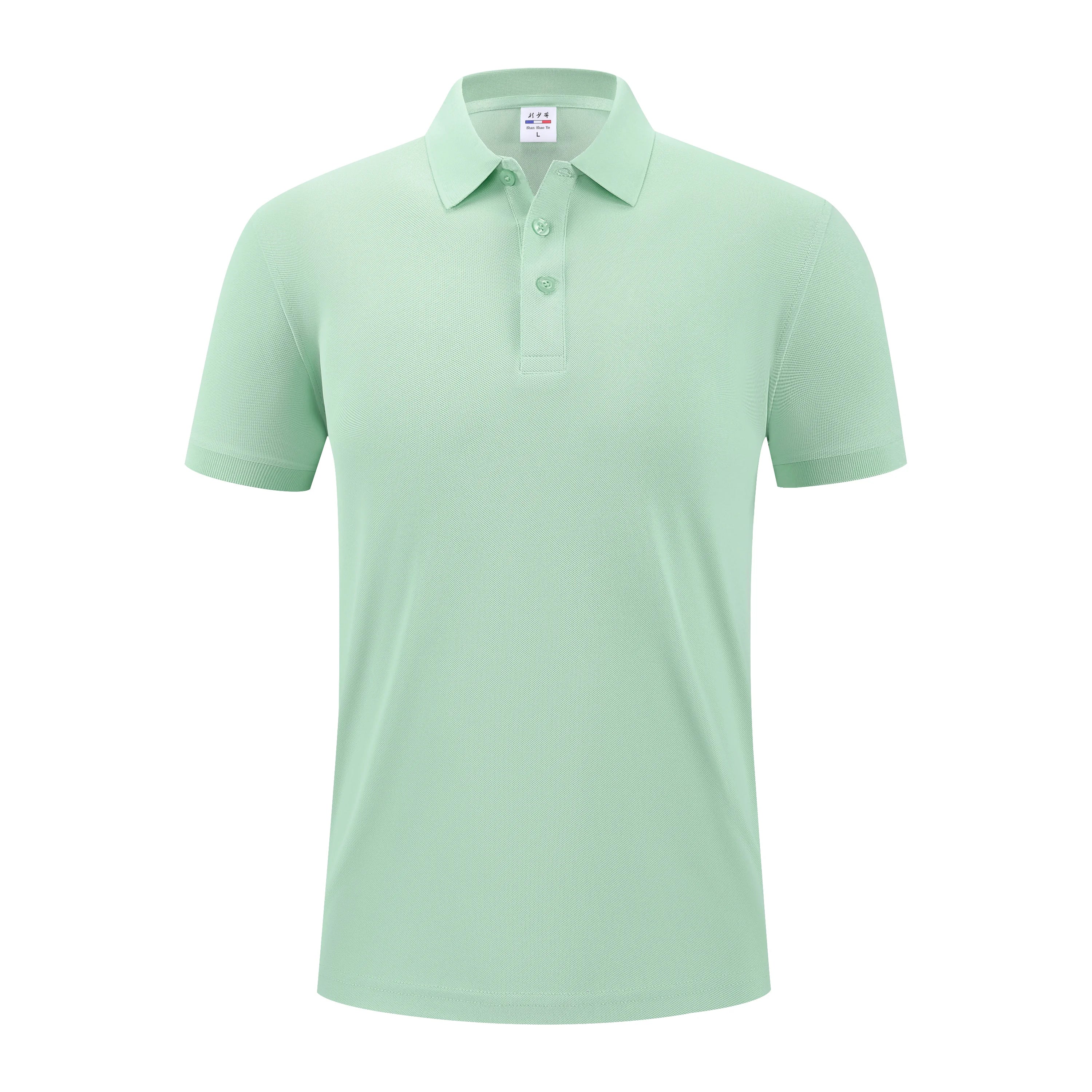 Customization Embroidery Logo 215Grams Knitted Polyester Embroidery Men Polo Shirt Work Uniform Clothes