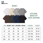 240GSM Blank Oversized Short Sleeve T-Shirt | Wholesale Custom Logo Men's Streetwear