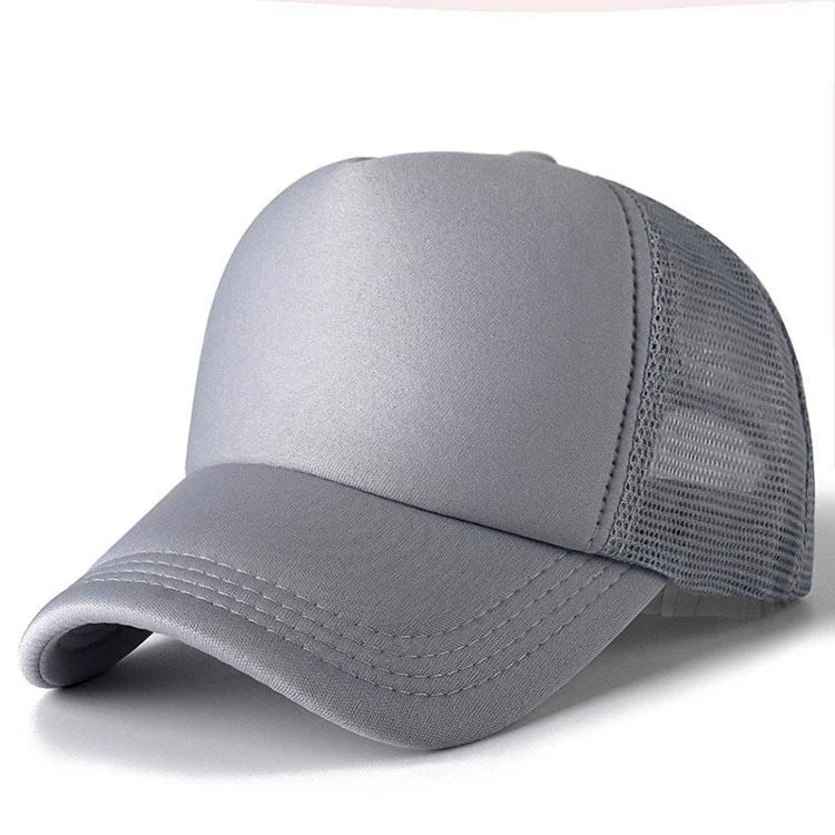 Custom Curved Brim 5 Panel Foam Trucker Cap | 100% Polyester Breathable Unisex Hat | Bulk OEM Wholesale