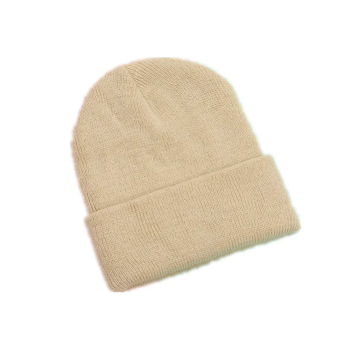 100% Acrylic Jacquard Fabric Custom Logo Striped Winter Ski Traveling Beanie Hats