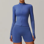 Nylon-Spandex Interlock Flatlock-Stitched 4-Piece Sports Gym Set