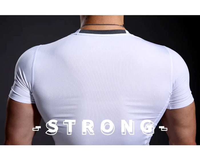 Polyester Spandex Interlock Knit Athletic Workout T-Shirt