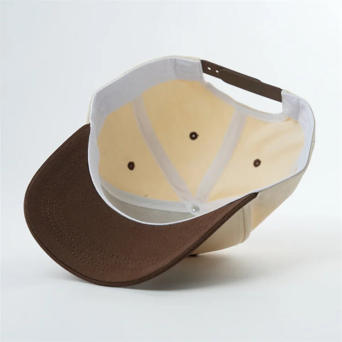 Washed Cotton Twill Embroidery 5 Panel Dad Cap | Custom Baseball Hats Wholesale