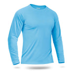 Custom LOGO Men's Sun Protection T-Shirt 145g Polyester Long Sleeve Sun Protection T-Shirt Bulk Wholesale