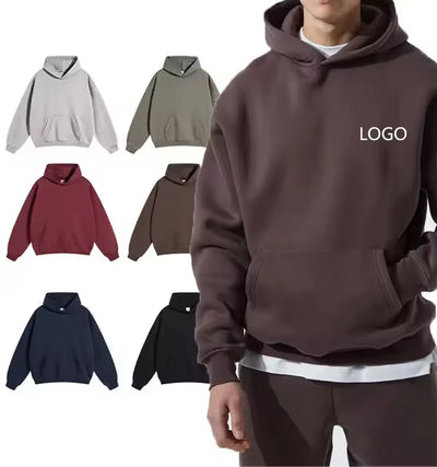 High Quality French Hoodie Heavy 100% Cotton Hoodie Pullover Sweatshirt Custom Logo Terry Blank Hoodies for Men