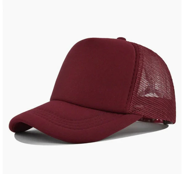 Custom Curved Brim 5 Panel Foam Trucker Cap | 100% Polyester Breathable Unisex Hat | Bulk OEM Wholesale
