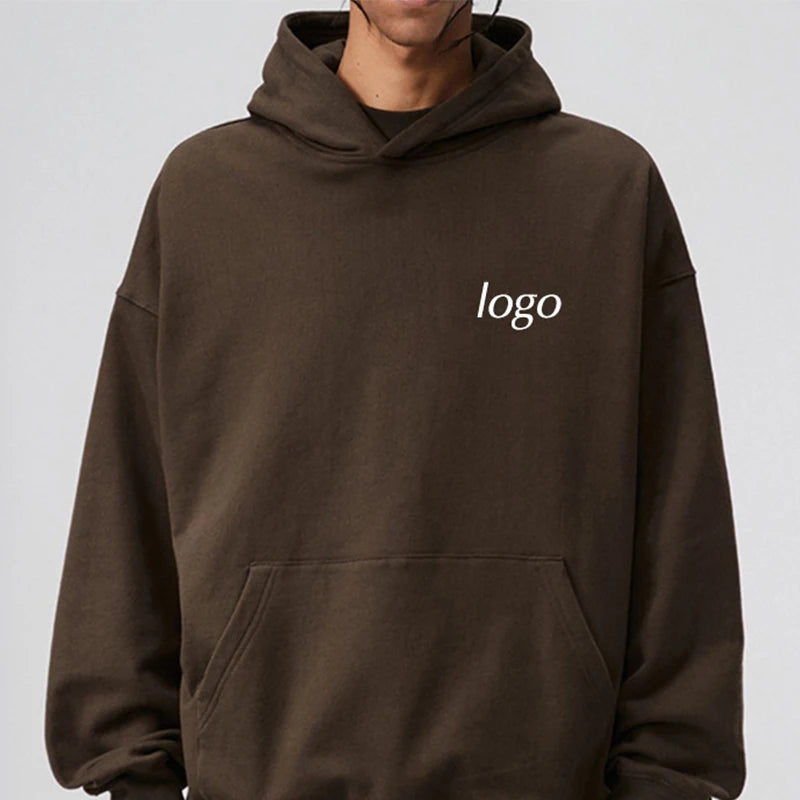 Heavyweight Cotton Brushed Knit Pullover Hoodie