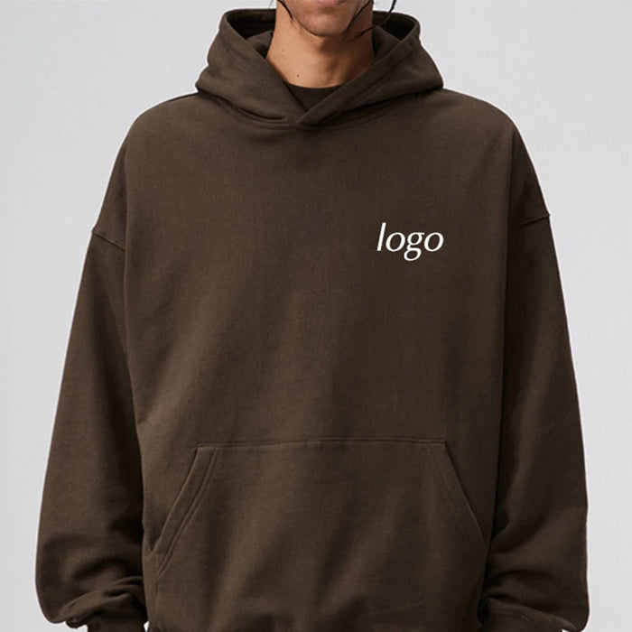 Heavyweight Cotton Brushed Knit Pullover Hoodie