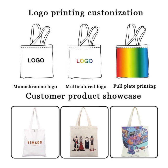 Heavyweight Cotton Canvas Reinforced Stitching Tote Bag