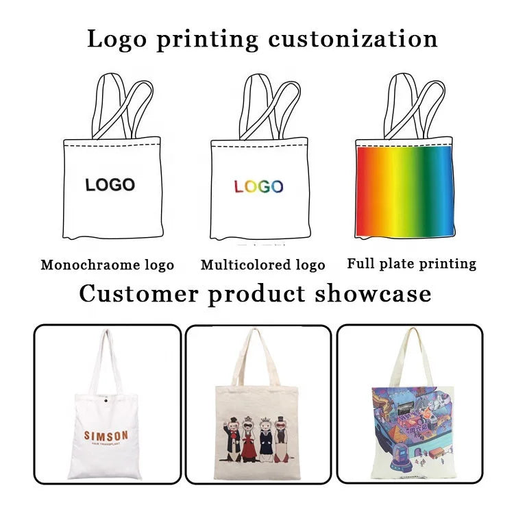 Heavyweight Cotton Canvas Reinforced Stitching Tote Bag
