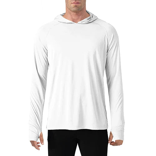 145g Knitted 100% Polyester Long Sleeve Fishing Shirt Men Rash Guard