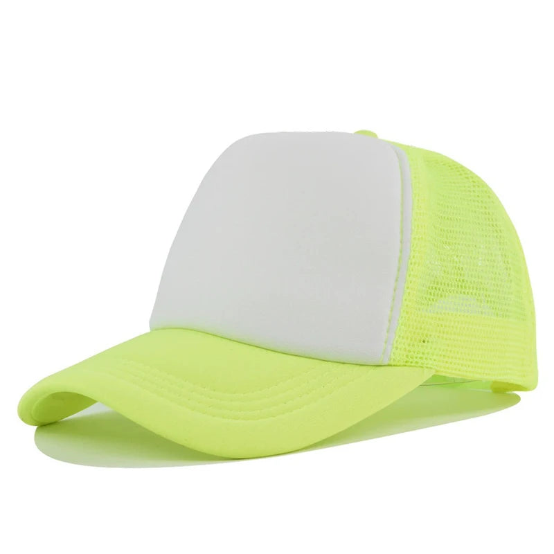 Custom Curved Brim 5 Panel Foam Trucker Cap | 100% Polyester Breathable Unisex Hat | Bulk OEM Wholesale
